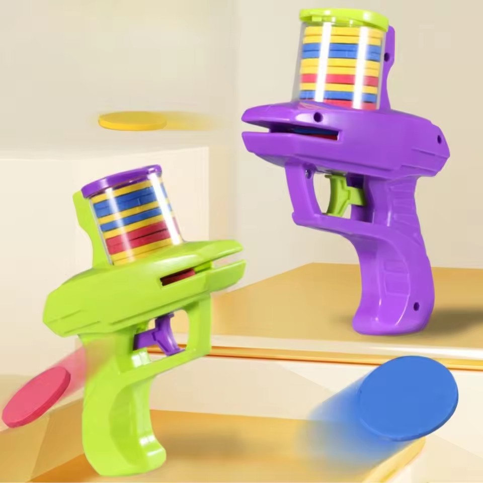 Party Games Console - Foam Disc Launcher Flying Disc Handheld