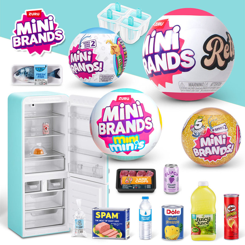 Party Games Mini - ZURU MINI BRANDS Realistic Miniature Refrigerator