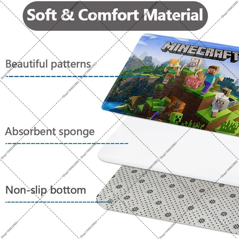 Minecrafted Flannel Floor Mats - Party Games Minecraft recension och pris