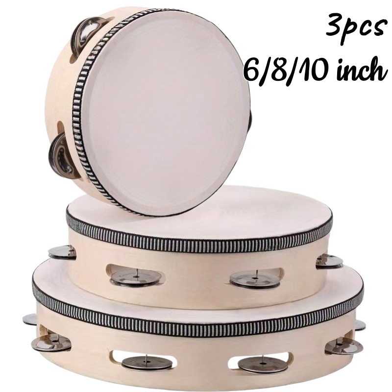 1/3pcs Wooden Tambourine 6/8/1 - Party Games Console recension och pris