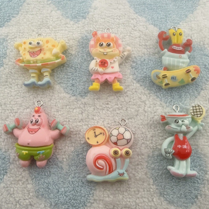 10pcs cartoon resin pendant, D - Party Games Birthday recension och pris