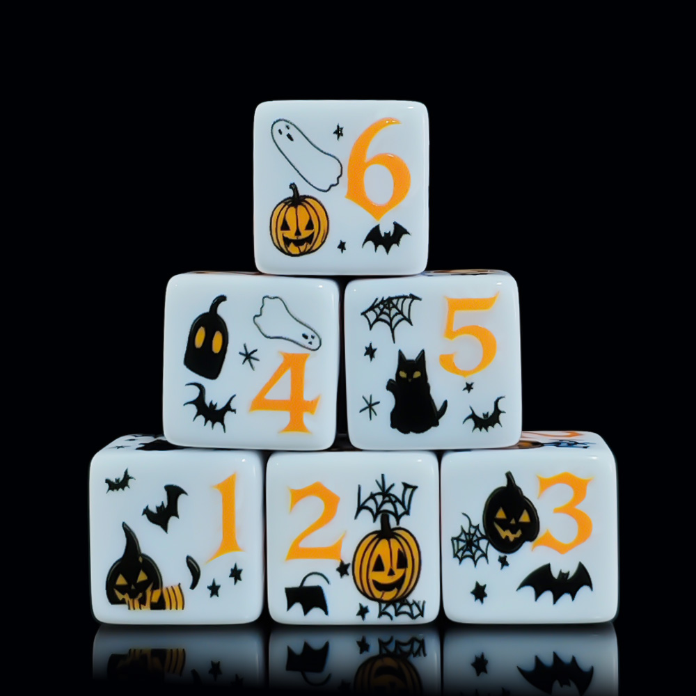 12Pcs 16MM White Acrylic Print - Party Games Console recension och pris