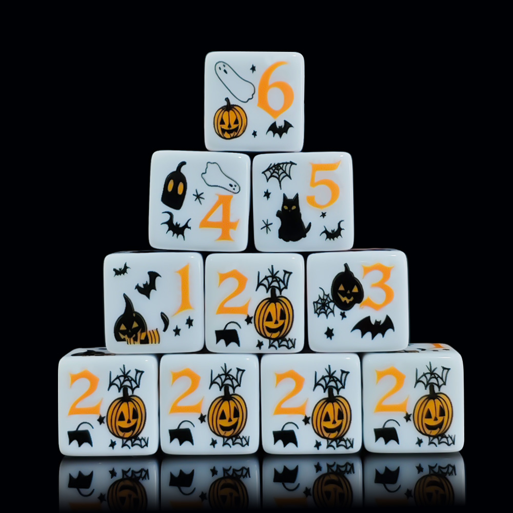 12Pcs 16MM White Acrylic Print - Party Games Console recension och pris