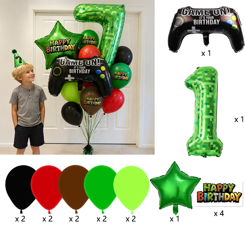 Pixel Miner Number Foil Balloo - Party Games Minecraft recension och pris