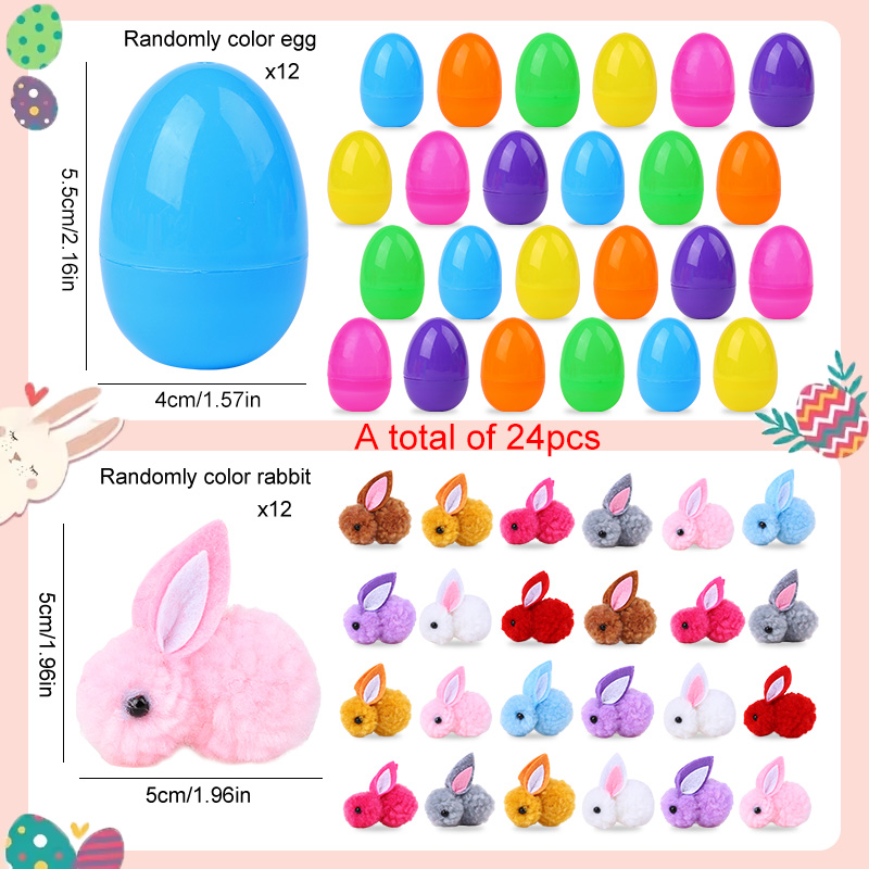 24/48Pcs Cute Easter Egg with  - Party Games Egg recension och pris