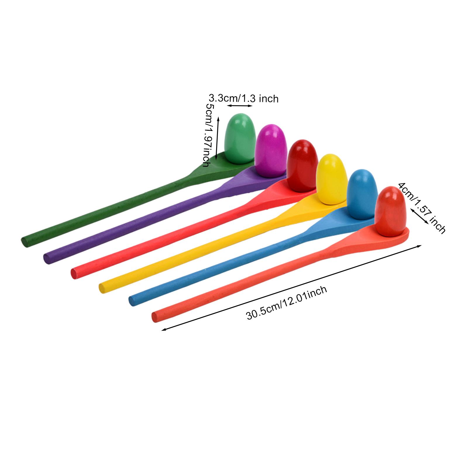 6 Pieces Egg Spoon Race Game H - Party Games Egg recension och pris